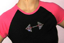 Rhinestone workout tops