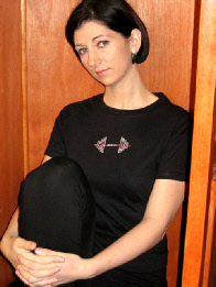 bling rhinestone barbell t shirts