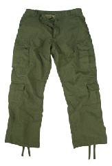 Olive Drab Vintage Low Cut Pants